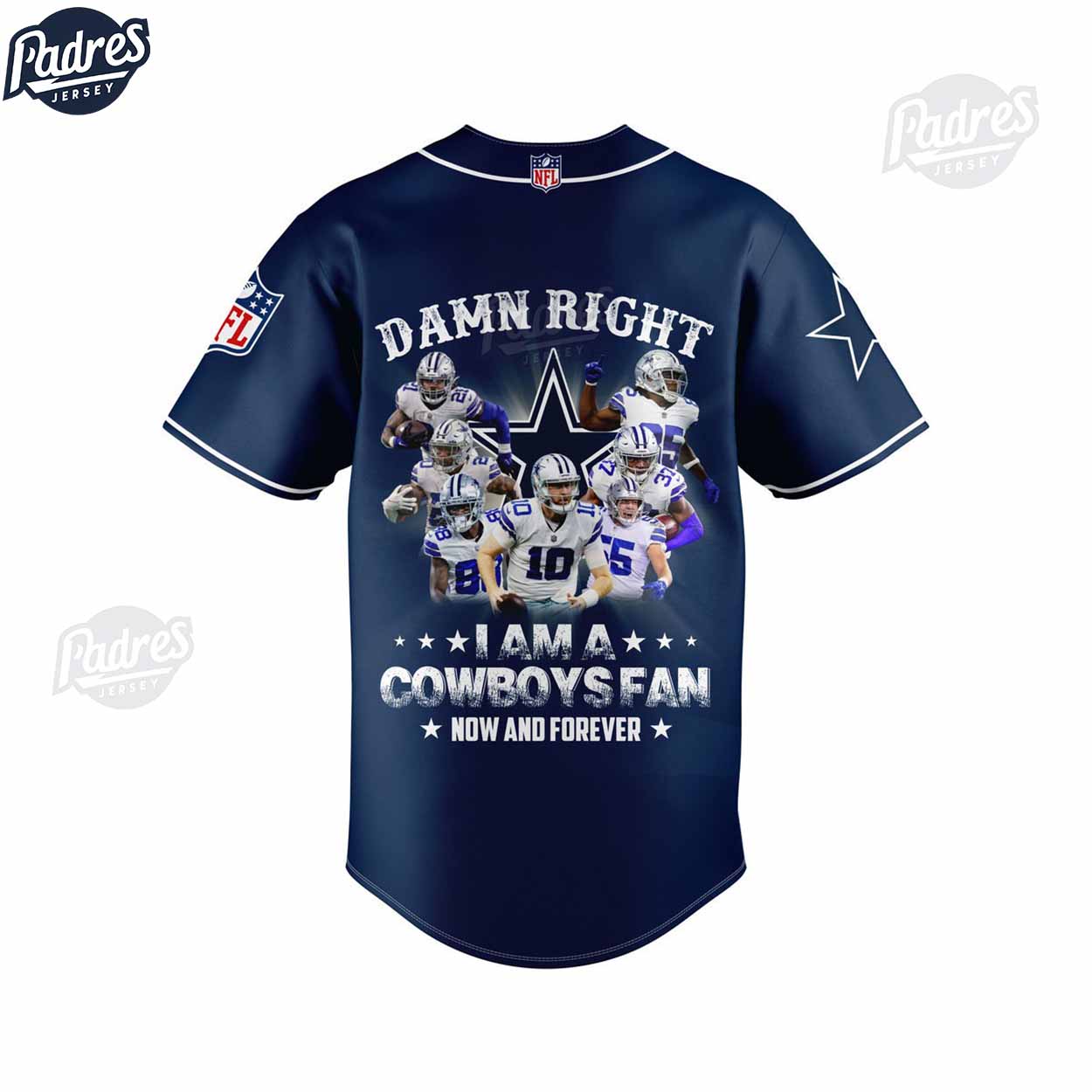 Damn Right Dallas Cowboys Baseball Jersey Outfit - Padres Jersey Oasis: Elevate Your Baseball Style Game... (Image 4)