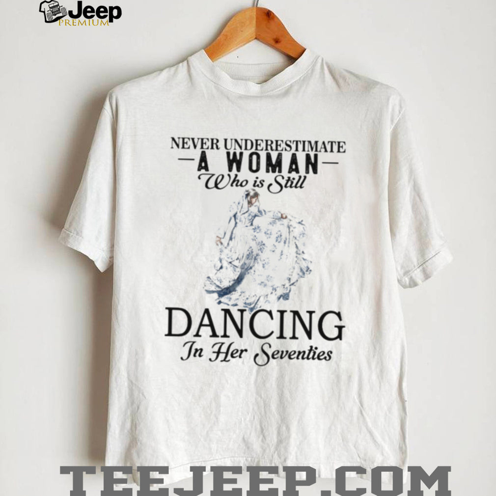 Dancing In Her Seventies Elegant Vintage Woman T Shirt