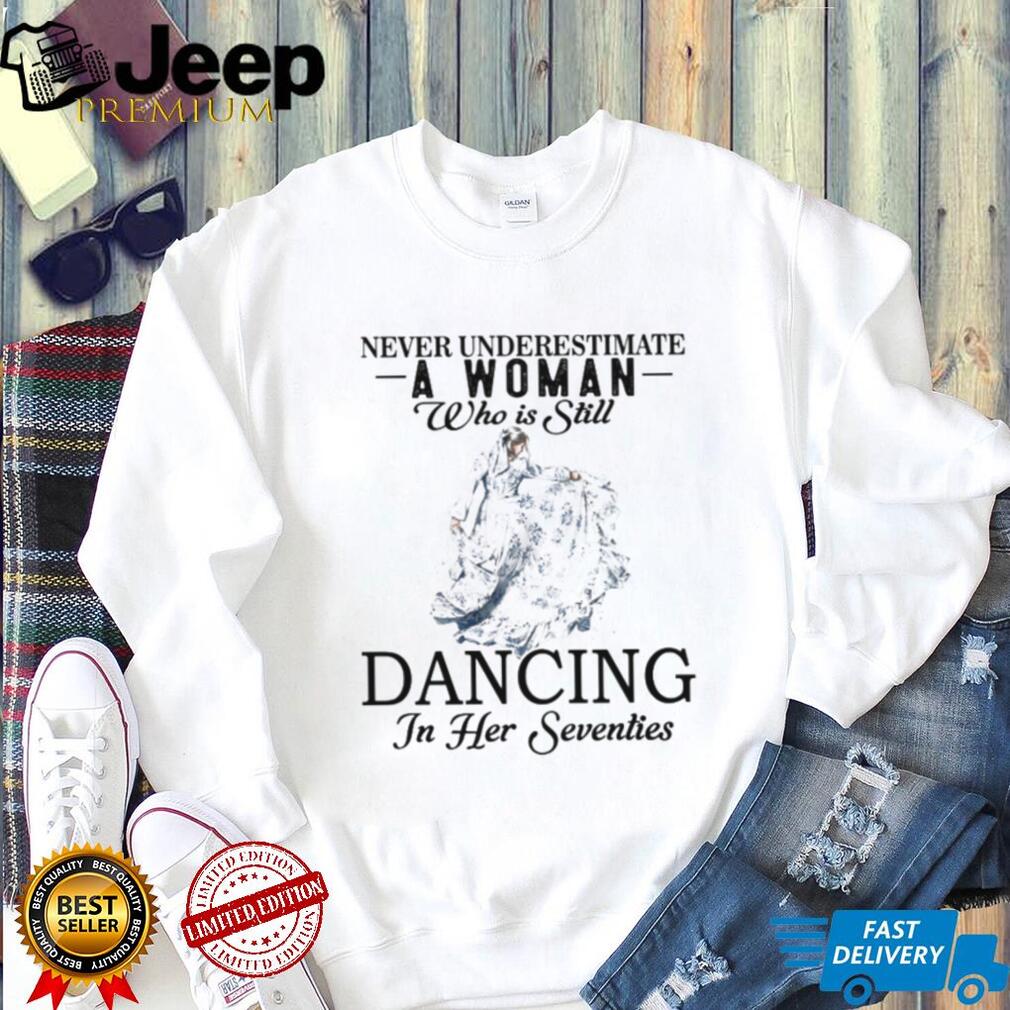 Dancing In Her Seventies Elegant Vintage Woman T Shirt