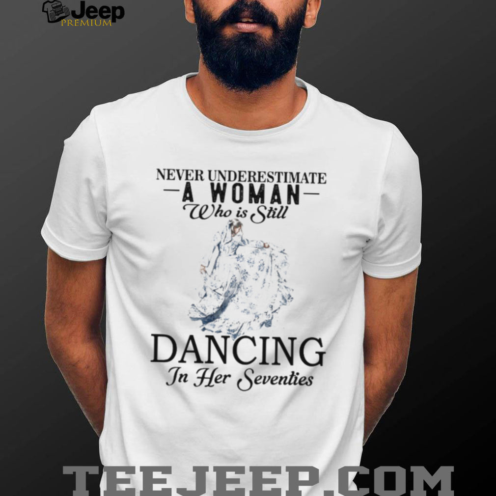 Dancing In Her Seventies Elegant Vintage Woman T Shirt