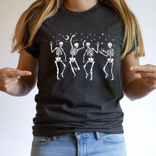 Dancing Skeleton Shirt Skeleton Shirt Halloween Skeleton Tee Skeleton Dancing Halloween Shirt Womens Fall T-shirt Halloween Party Shirt Latarshia Grant