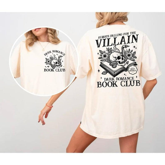 Dark Romance Book Club Shirt, Funny Goth Bookish Sweatshirt, Villain Book Lover Art, Smut Reader Aesthetic Tee, Book Quote Shirt