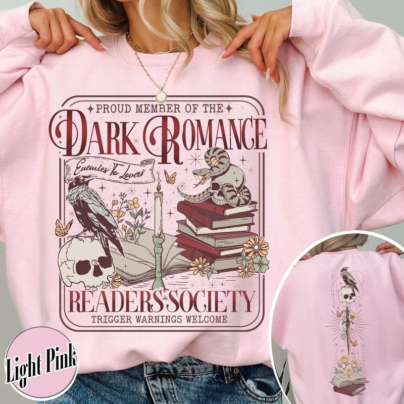 Dark Romance Book Club Sweatshirt, Good Girls Read Dark Romance Shirt, Dark Romance Social Club, Dark Romance Era, Dark Romance Gift, Book Lover
