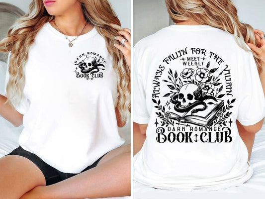 Dark Romance Book Club T-Shirt, Funny Book Quote Sweatshirt, Goth Bookish Hoodie, Villain Book lover Gift, Smut Reader Sweater
