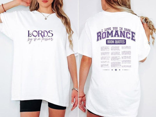 Dark Romance Book Quotes Tee, I Love You Quotes, Dark Bookish Gift for Readers, Reverse Harem Merch, Birthday Gift for Her, Booktok