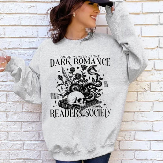 Dark Romance Readers Society, Romantasy, Booktok, Library, Books Sweatshirt, Crew Neck, Women's, Crewneck