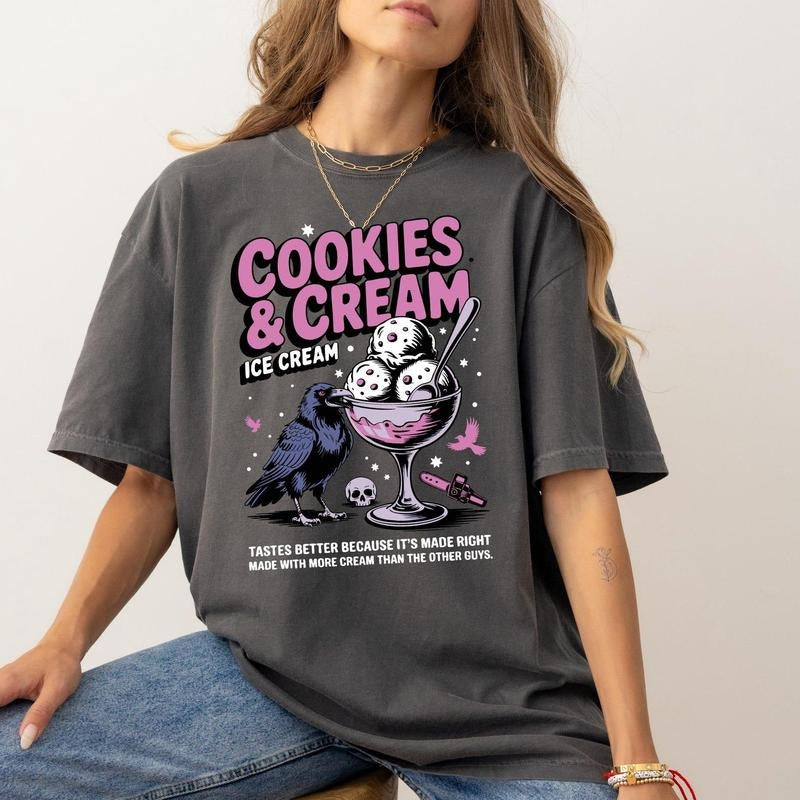 Dark Romance Shirt, Butcher and Blackbird Design Shirt, Morally Grey Couple Shirt , Cookie & Cream Ice Cream , Brynne Inspired Book