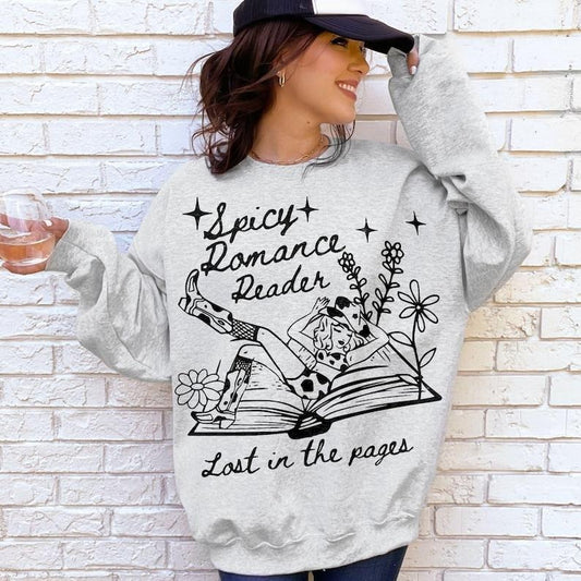 Dark romance reader sweater funny smut shirt booktok merch cute bookish crewneck romantasy coastal cowgirl cozy reading sweatshirt book love