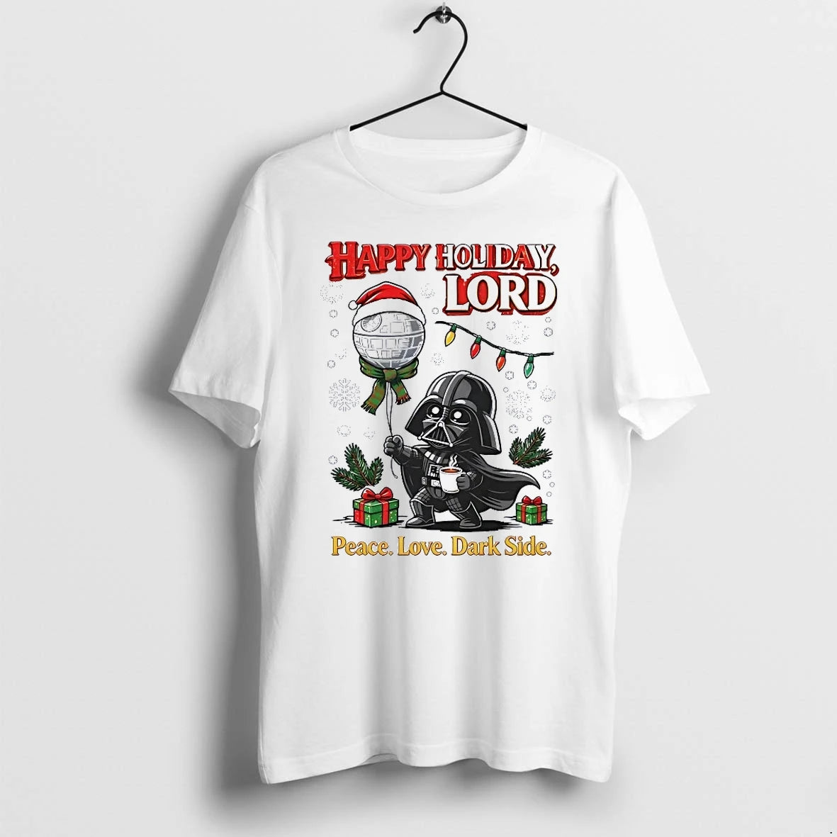 Darth Vader Happy Holiday Lord Peace Love Dark Side Tshirts Sweater