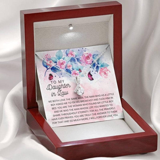 Daughter In Law Gift From Mother In Law Necklace, Birthday Gift From Mother In Law, Necklace With Message Card, Gift For Daughter In Law, Jewelry Box, Necklace With Gift Box, Gifts For Birthday
