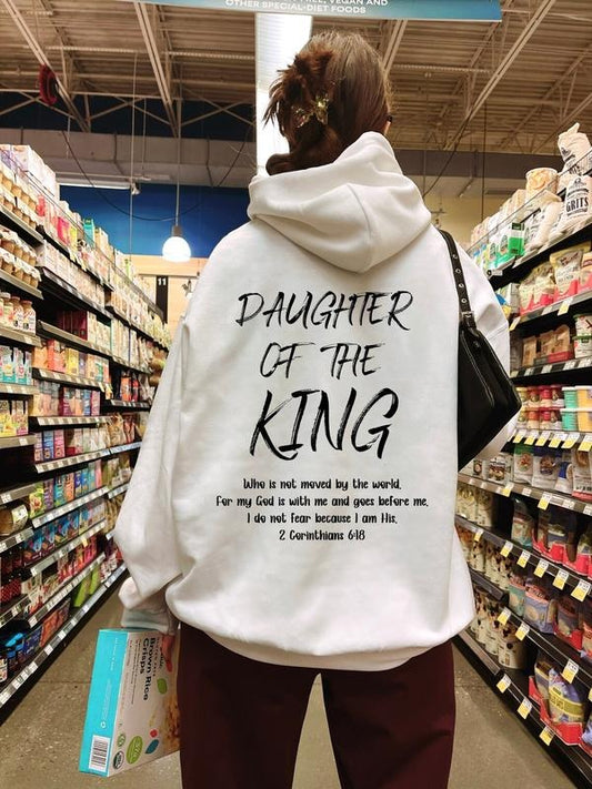 Daughter Of The King Apparel, 2 Corinthians 6:18 Hoodie, Women's Aesthetic Bible Verse Sweater, Christian Clothing