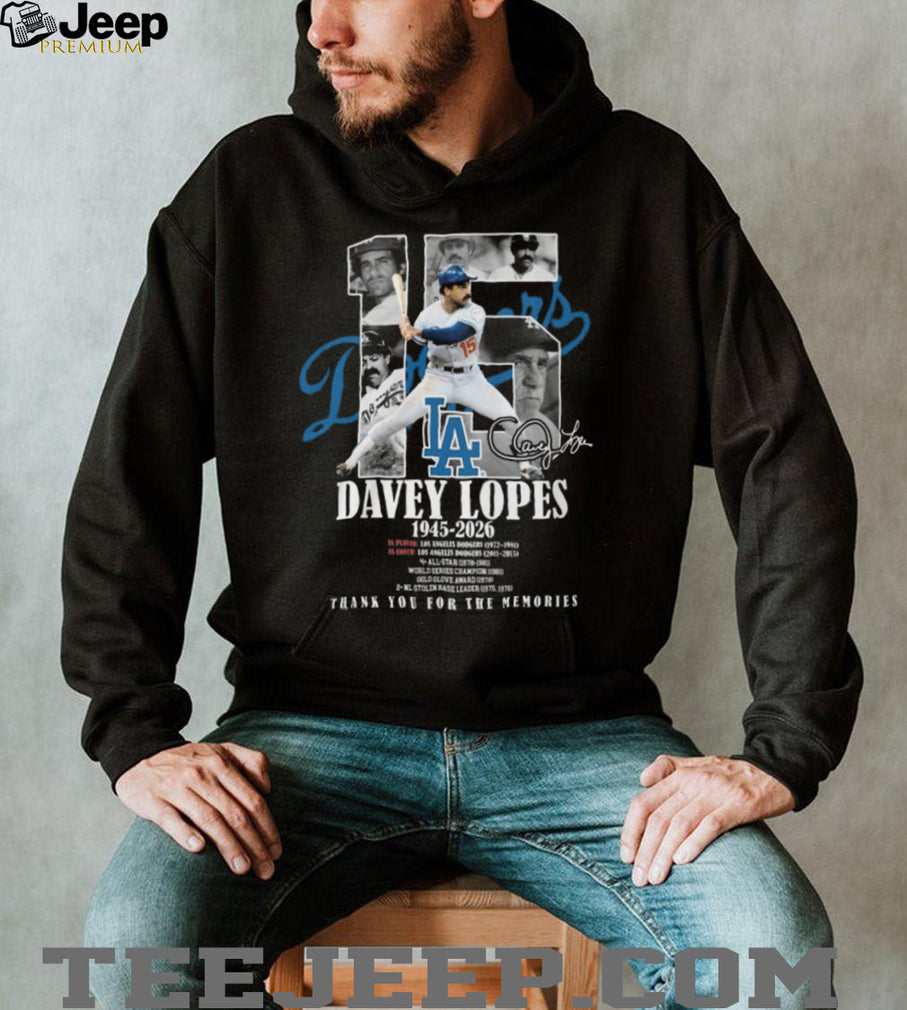 Davey Lopes 1945 2026 Los Angeles Dodgers Tribute Memory T Shirt