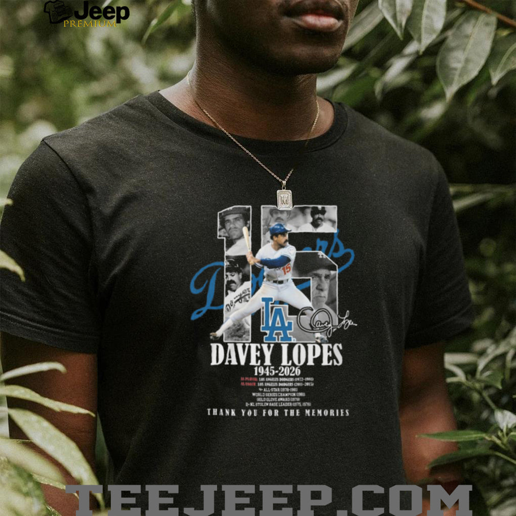 Davey Lopes 1945 2026 Los Angeles Dodgers Tribute Memory T Shirt