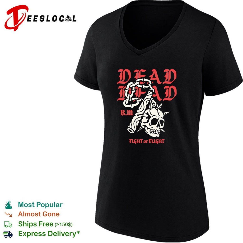 Dead Head BM fight or flight skull gothic darkness shirt