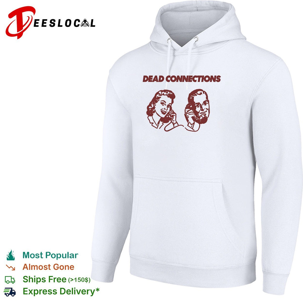 Dead connections retro phone couple shirt