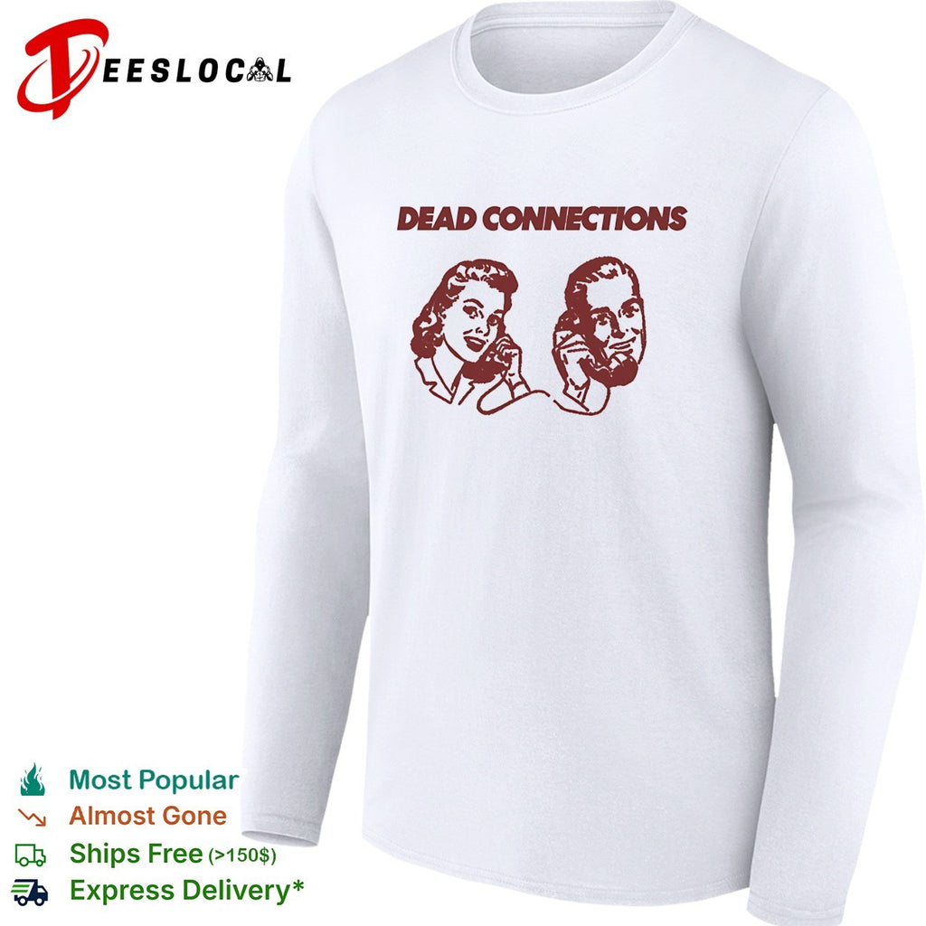 Dead connections retro phone couple shirt