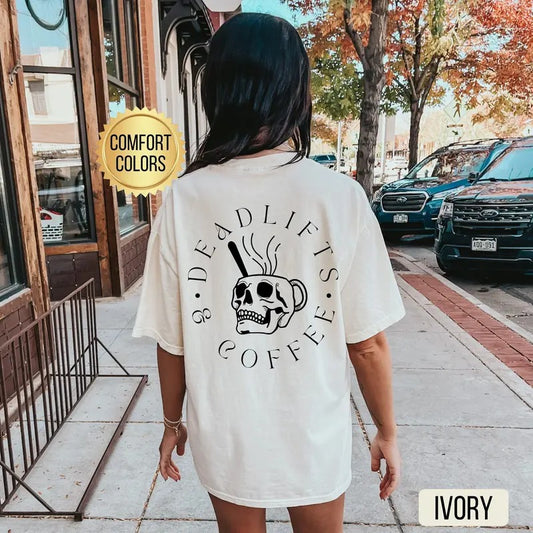 Deadlifts And Coffee Shirt s Pump Cover Shirt Coffee Lover Gift Oversized Gym Shirt Gym Pump Cover Weightlifting Shirt