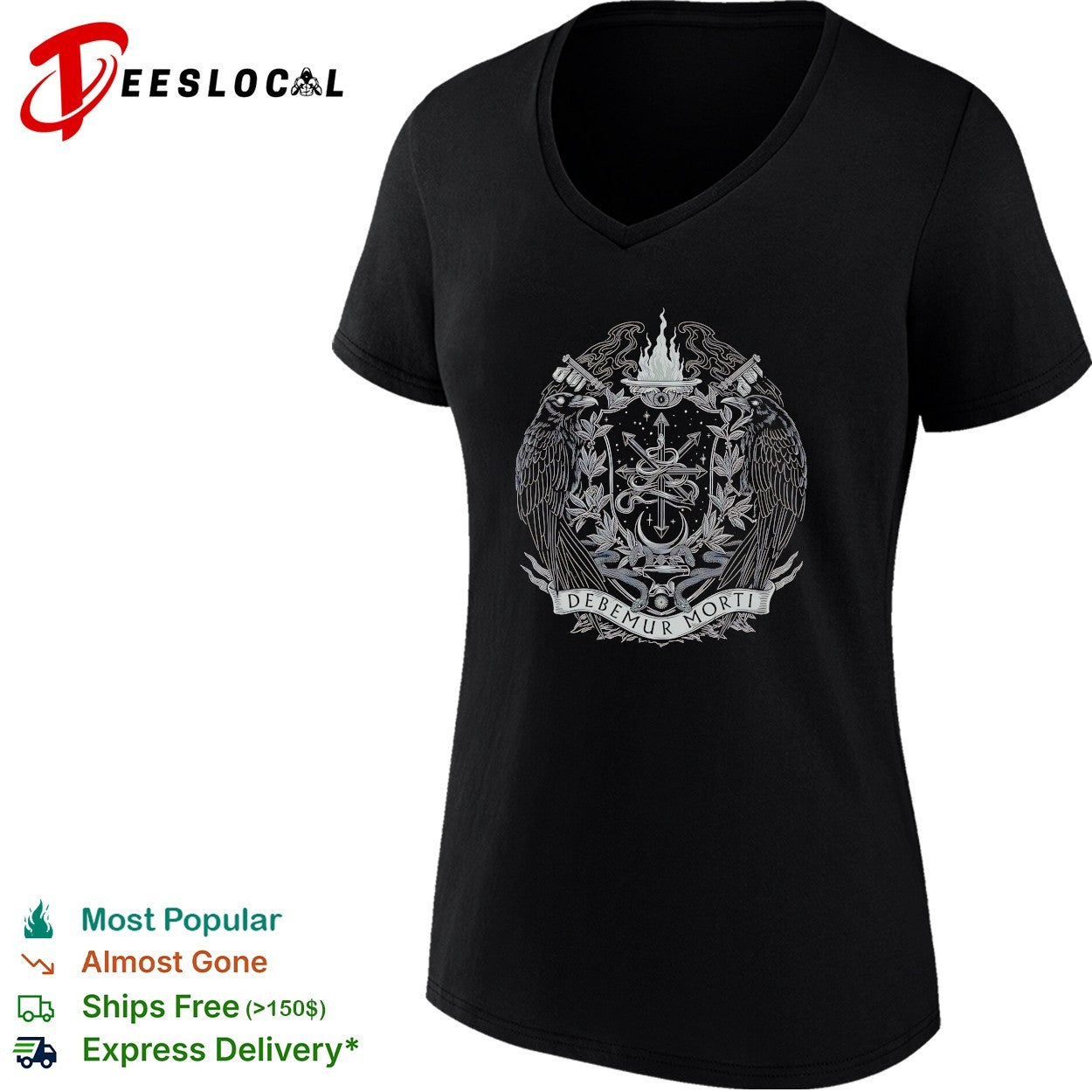 Debemur Morti ravens crest snake fire shirt