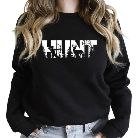 Deer Hunting with Arrow Hoodie, Hunting Lover Sweatshirt Hunter Man T-shirt Deer Hunter Unisex Retro