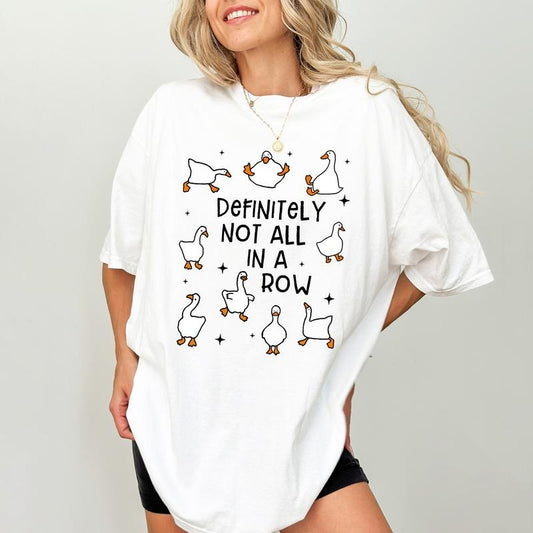Definitely Not All In A Row Comfort Colors Shirt, Funny Got My Ducks In A Row T-shirt, Funny Silly Ducks Outfits, Shirt For Animal Lovers
