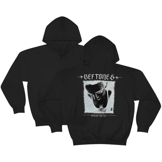 Deft0ne Hoodie On Back, Vintage Streetwear Hoodie, Rock Concert Outfit, Rock Band Apprel, Unisex Long Sleeve Pullover Hoodie Shirt