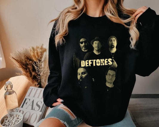Deftones Rock Sweatshirt, Retro 90s Metal Band Inspired