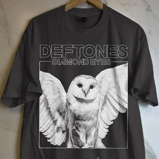 Deftones Tour Rock Band T-shirt Reprint Crewneck Cotton