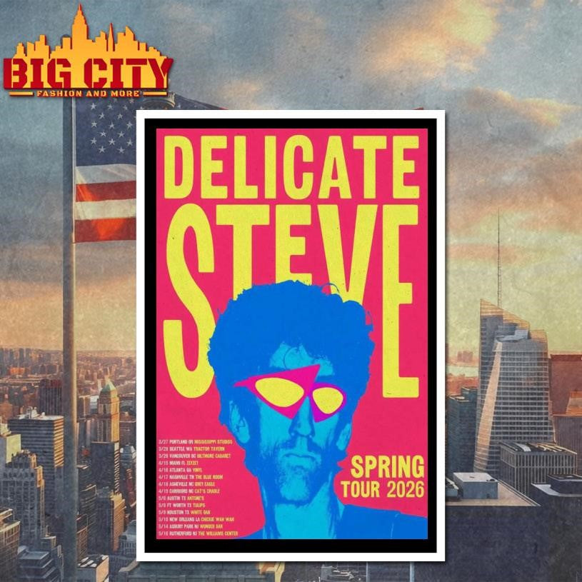 Delicate Steve Announces Spring Tour 2026 Poster Shirt