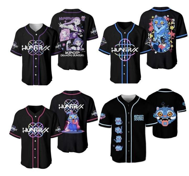 Demon Hunter Tiger Baseball Jersey, Derpy the Tiger And Bird Demon Hunter Tiger Jersey, Hunters Tiger fan XK