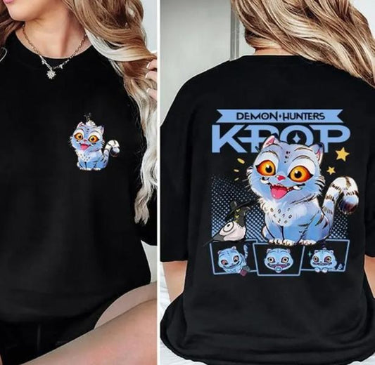 Demon Hunter Tiger shirt, Derpy the Tiger And Bird Demon Hunter Tiger Tee, Hunters Tiger fan, Kpop Saja Boys Shirt, Kpop Demon Hunters