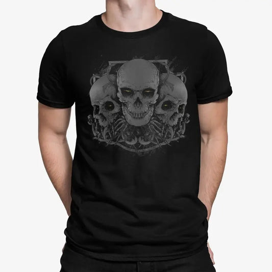 Demon Skulls Mens T-shirt Gothic Rock Skull Goth Skeleton Alternative Biker  sweater and hoodie