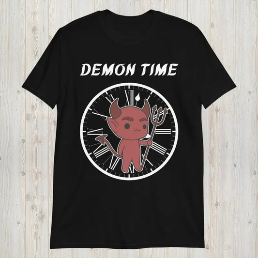 Demon Time T-shirt Devil Emoji Tee Short-sleeve Unisex