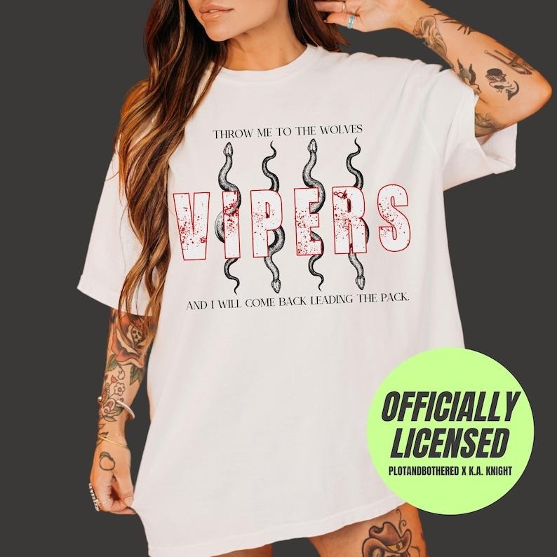Den of Vipers, OFFICIALLY LICENSED, Book Lover, Reader, Book Shirt, Book Merch, Bookish T-shirt, Dark Romance, K.A. Knightstyle{n002}2