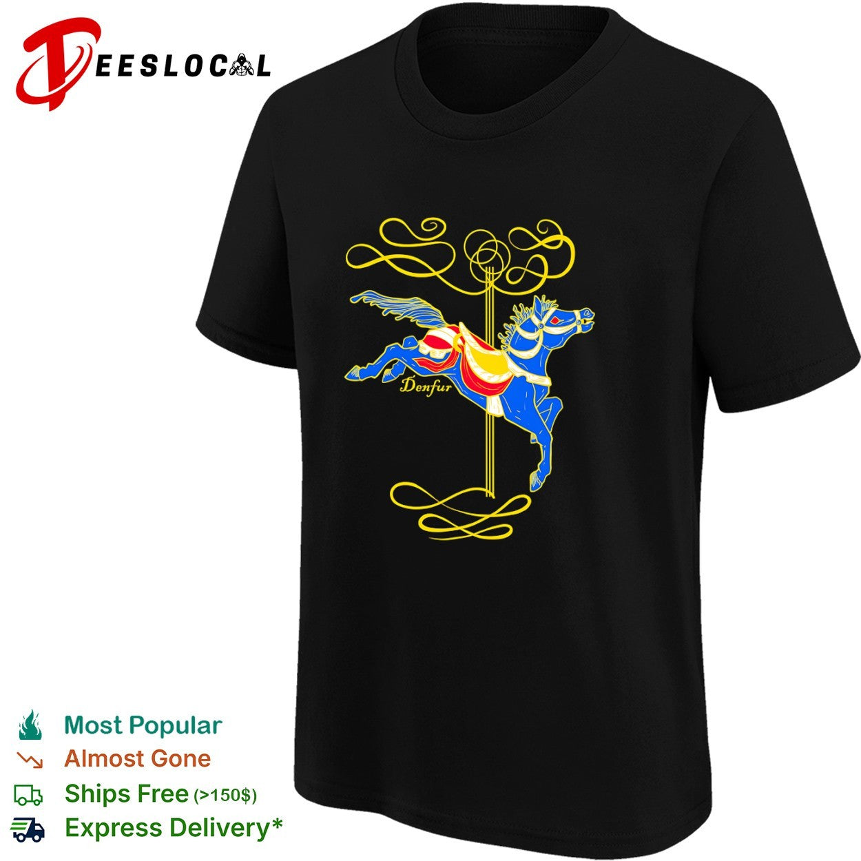 Denfur Carousel Horse furry convention mascot shirt