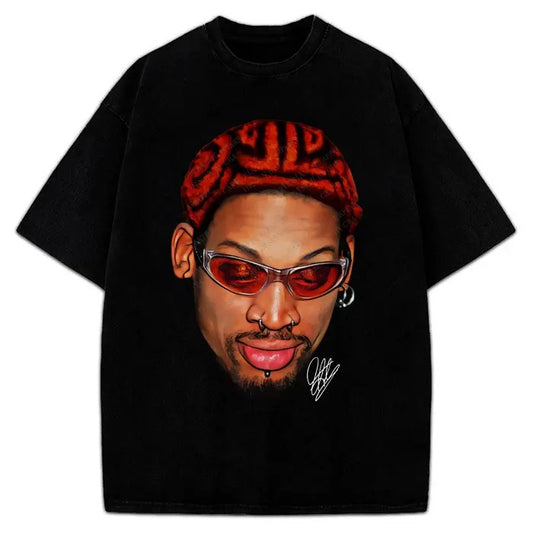 Dennis Zig Zag Red Hair Hollywood 90's Vintage Design T-Shirt Basketball Streetwear