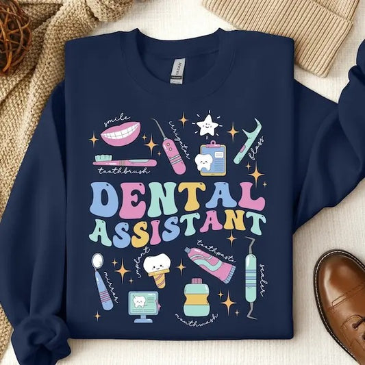 Dental Assistant Sweatshirt, Funny Dentist Sweater, Dental Hygienist Shirt, Dental Hygiene Gifts, Dental Squad, Dentist Teeth, Dentist Gifts