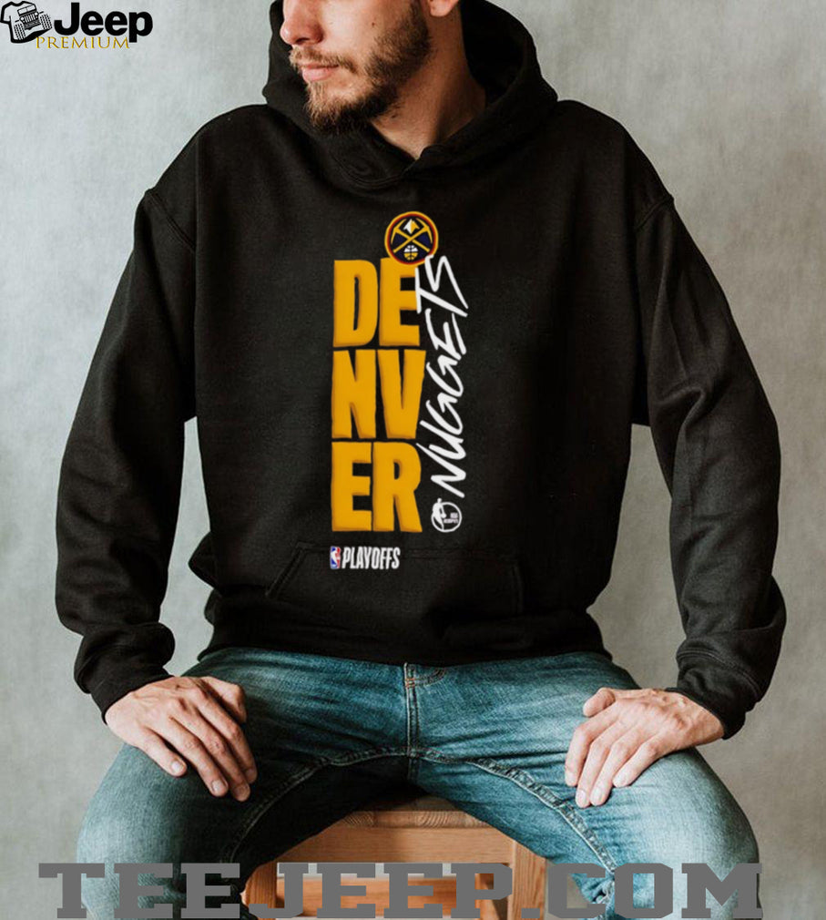 Denver Nuggets NBA Playoffs Vertical Typography Fan T Shirt