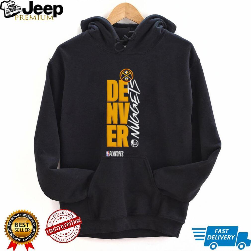 Denver Nuggets NBA Playoffs Vertical Typography Fan T Shirt
