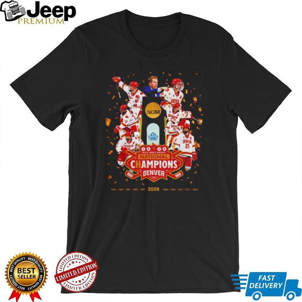 Denver Pioneers 2024 NCAA Men’s Hockey National Champions Celebration T Shirt