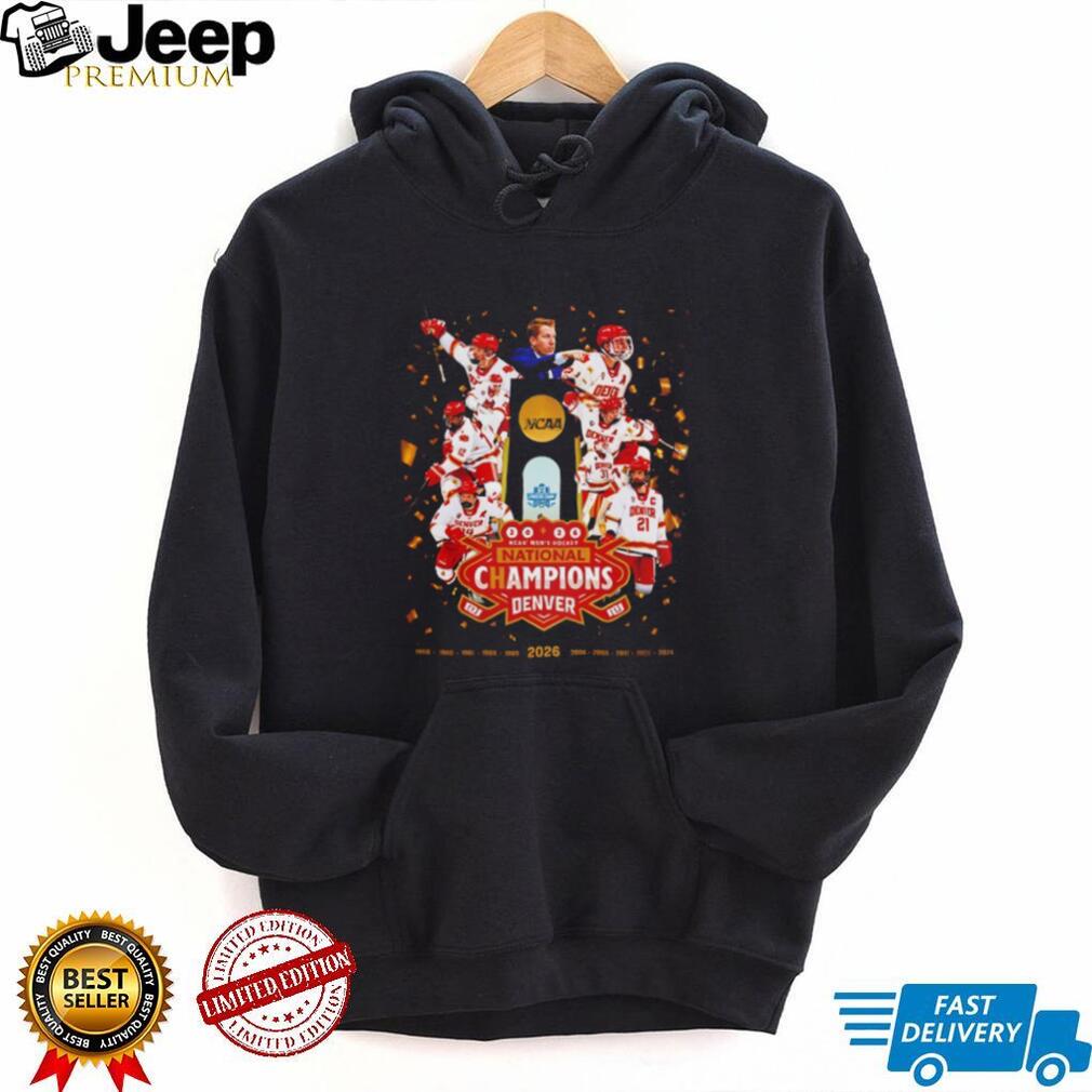 Denver Pioneers 2024 NCAA Men’s Hockey National Champions Celebration T Shirt