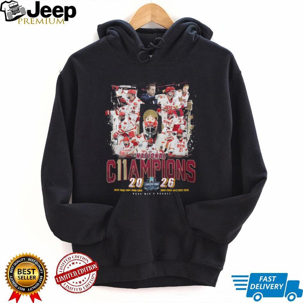 Denver Pioneers Hockey 2024 National Champions Multi Player Graphic T Shirt