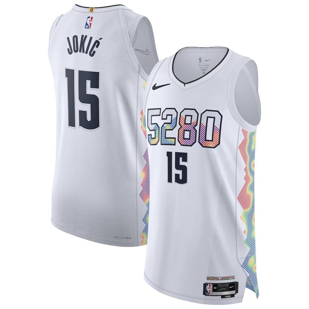Denver Nuggets #15 Nikola Jokic 202425 Authentic Player Jersey - City Edition - White