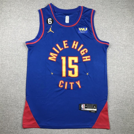 Denver Nuggets #15 Nikola Jokic 23 Nuggets 15 Blue Statement Edition Style 2