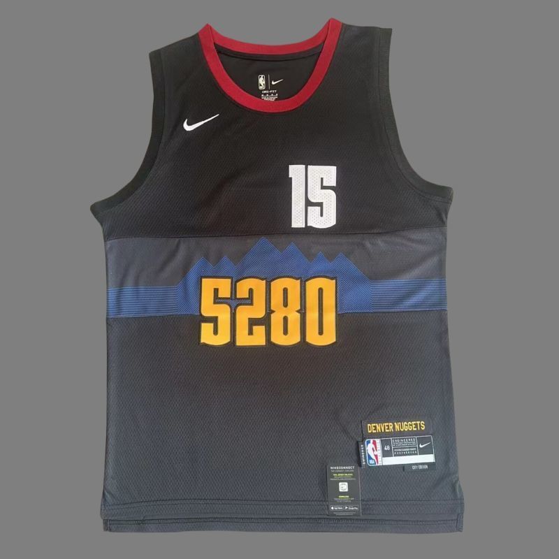 Denver Nuggets #15 Nikola Jokic Nuggets 15 # Nikola - Jokic Black 24 New Season City Edition Jersey Style 2