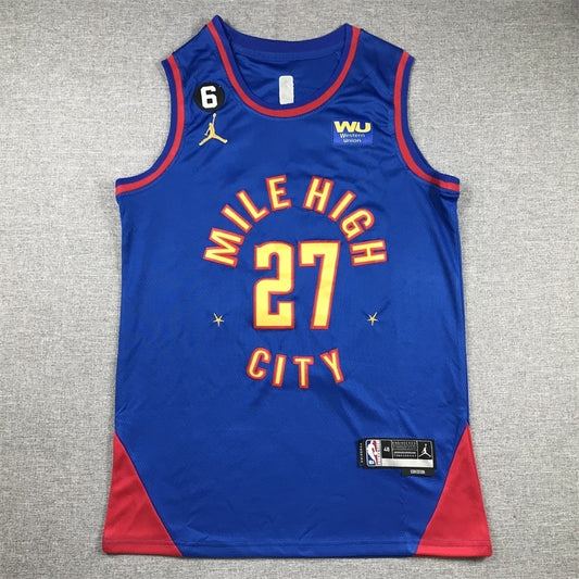 Denver Nuggets #27 Jamal Murray 23 Nuggets 27 Blue Statement Edition Style 2