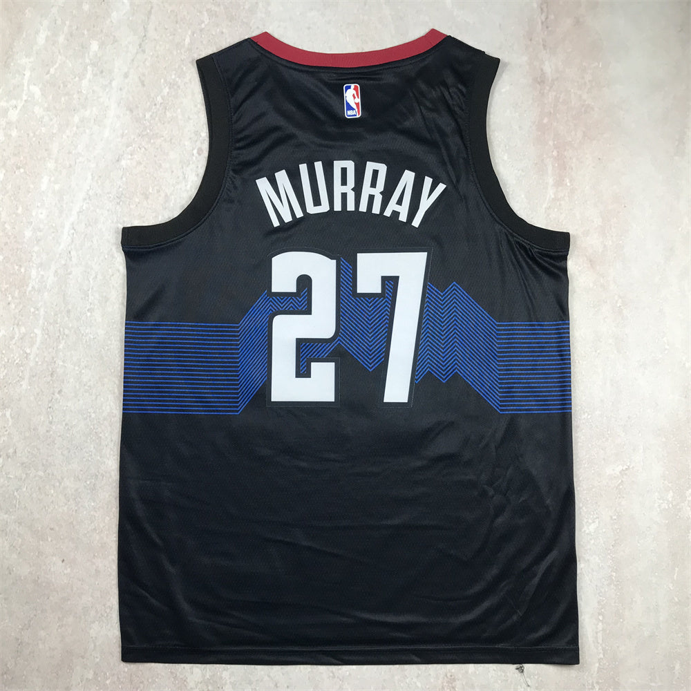 Denver Nuggets #27 Jamal Murray Hot Press Nuggets 27 Black City S-XXL Style 1