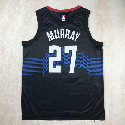 Denver Nuggets #27 Jamal Murray Hot Press Nuggets 27 Black City S-XXL Style 1