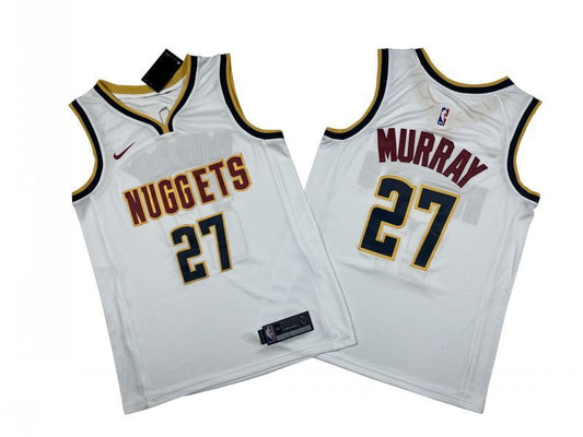 Denver Nuggets #27 Jamal Murray Nuggets 27 # White Fan Edition -- Jabbar . Murray