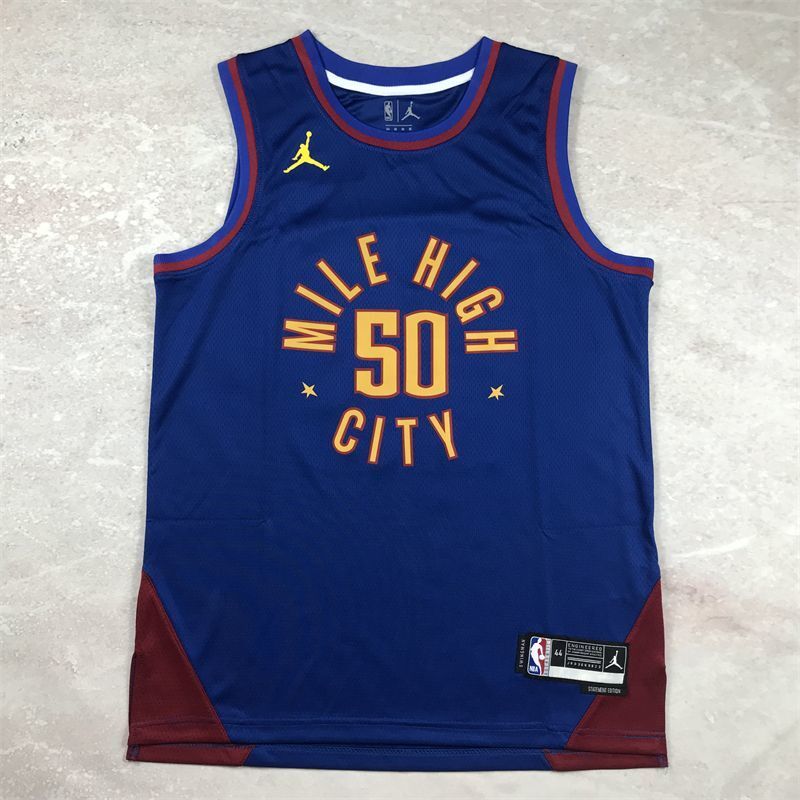 Denver Nuggets #50 Aaron Gordon Hot Press Nuggets 50 Blue s-xxl Style 2