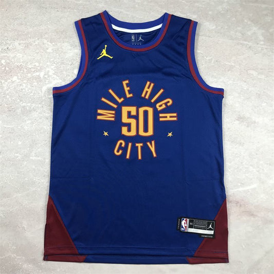 Denver Nuggets #50 Aaron Gordon Hot Press Nuggets 50 Blue s-xxl Style 2